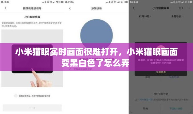 小米貓眼實(shí)時(shí)畫面很難打開，小米貓眼畫面變黑白色了怎么弄 