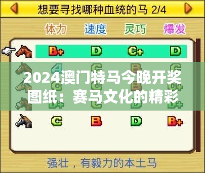 2024澳門(mén)特馬今晚開(kāi)獎(jiǎng)圖紙：賽馬文化的精彩一瞥