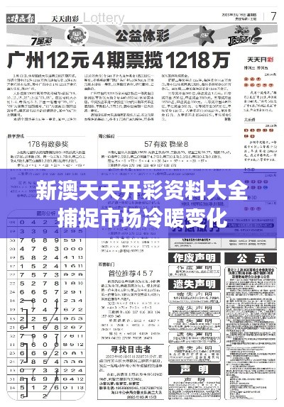 新澳天天開彩資料大全捕捉市場冷暖變化