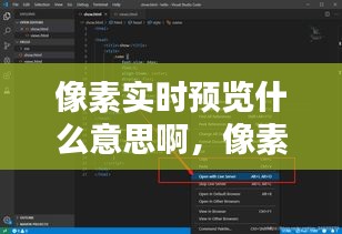 像素實(shí)時(shí)預(yù)覽什么意思啊，像素顯示原理 