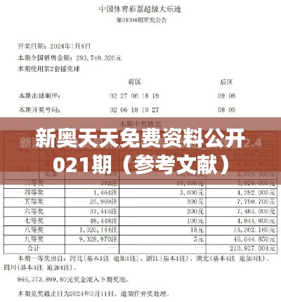 新奧天天免費(fèi)資料公開021期（參考文獻(xiàn)）