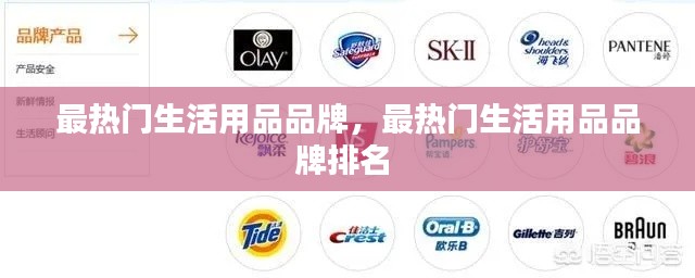 最熱門生活用品品牌，最熱門生活用品品牌排名 