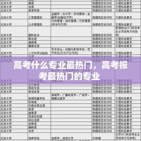 高考什么專業(yè)最熱門，高考報(bào)考最熱門的專業(yè) 