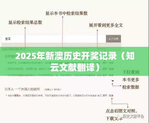 2025年新澳歷史開獎記錄（知云文獻翻譯）