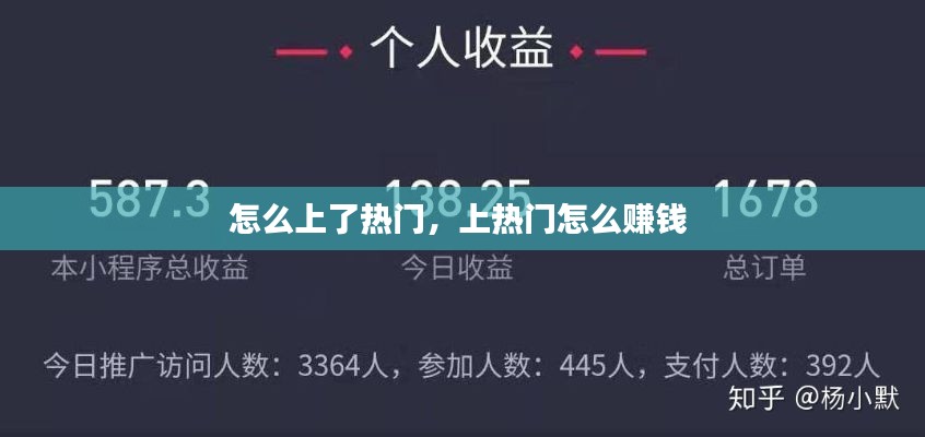 怎么上了熱門，上熱門怎么賺錢 