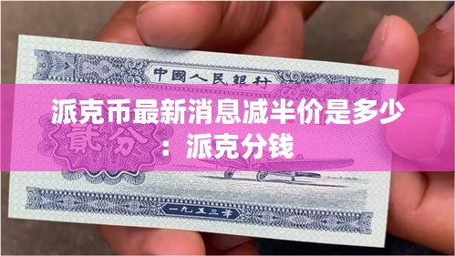 派克幣最新消息減半價(jià)是多少：派克分錢 