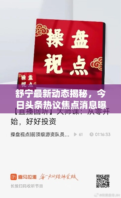 舒寧最新動態(tài)揭秘，今日頭條熱議焦點消息曝光！