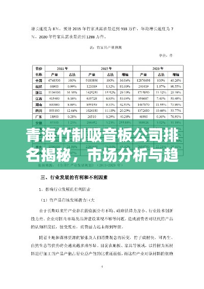 青海竹制吸音板公司排名揭秘，市場(chǎng)分析與趨勢(shì)展望