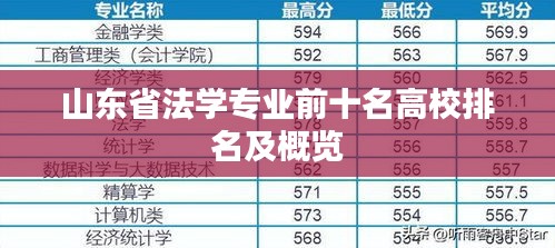 山東省法學(xué)專業(yè)前十名高校排名及概覽