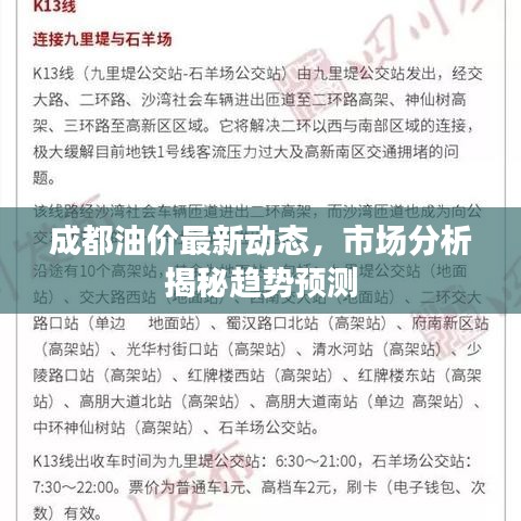 成都油價(jià)最新動(dòng)態(tài)，市場(chǎng)分析揭秘趨勢(shì)預(yù)測(cè)
