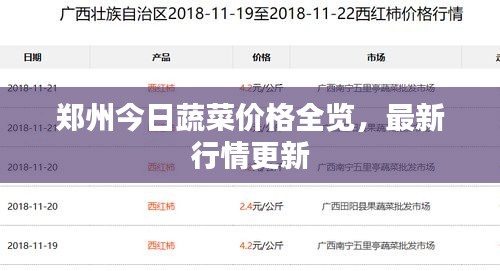 鄭州今日蔬菜價(jià)格全覽，最新行情更新