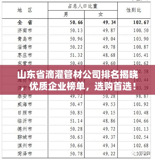 山東省滴灌管材公司排名揭曉，優(yōu)質(zhì)企業(yè)榜單，選購(gòu)首選！