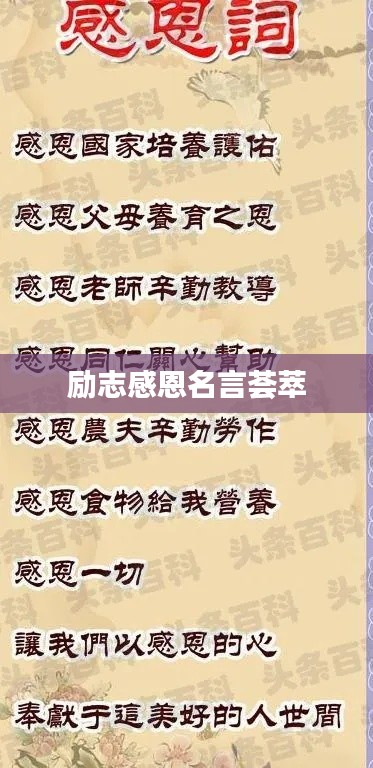 勵(lì)志感恩名言薈萃