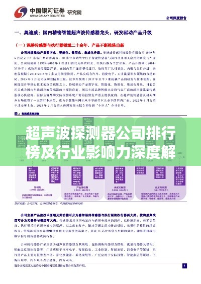 超聲波探測器公司排行榜及行業(yè)影響力深度解析