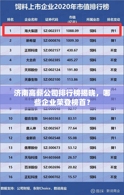 濟(jì)南高薪公司排行榜揭曉，哪些企業(yè)榮登榜首？