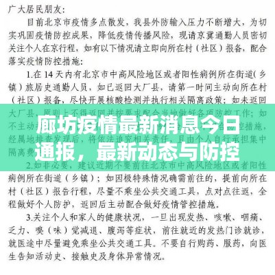 廊坊疫情最新消息今日通報(bào)，最新動態(tài)與防控進(jìn)展