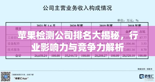 蘋果檢測公司排名大揭秘，行業(yè)影響力與競爭力解析