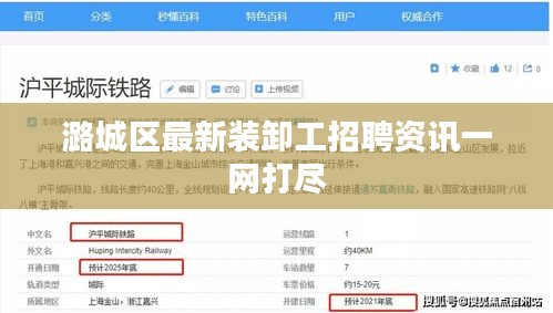 潞城區(qū)最新裝卸工招聘資訊一網打盡